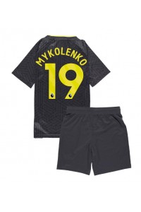 Fotbalové Dres Everton Vitaliy Mykolenko #19 Dětské Venkovní Oblečení 2024-25 Krátký Rukáv (+ trenýrky)